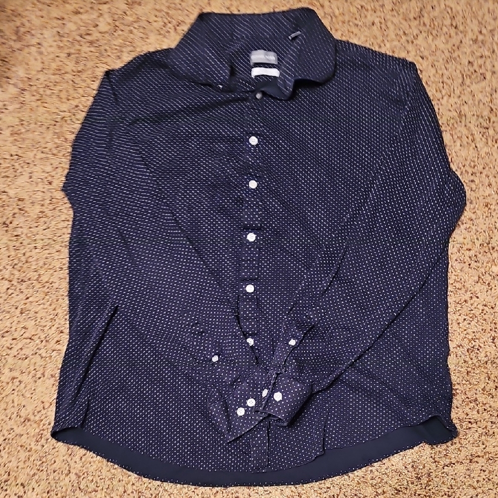 Michael Kors Dark Blue Button Down Shirt